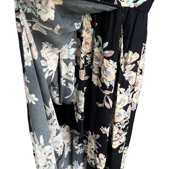 EUC ASTR The Label Black Floral Faux Wrap Dress - Picture 5 of 8
